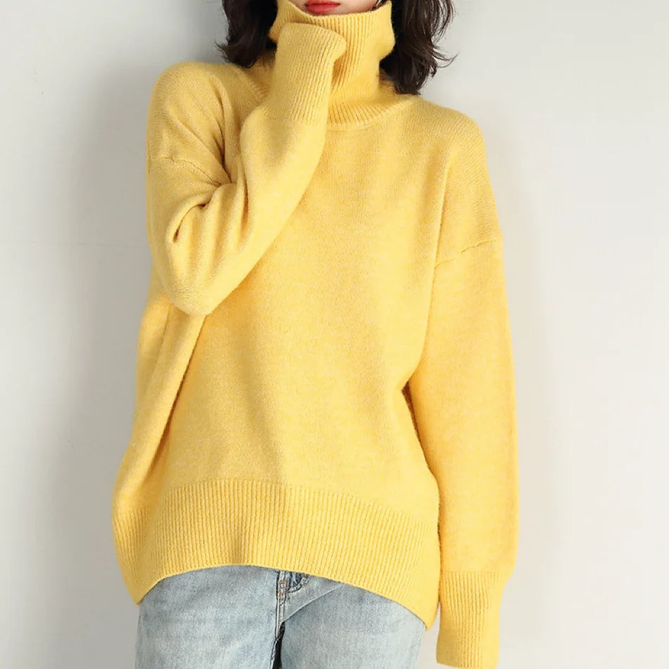 Belle Étoile Nice™ | Pull Col Roulé Femme – Maille Douce et Coupe Élégante