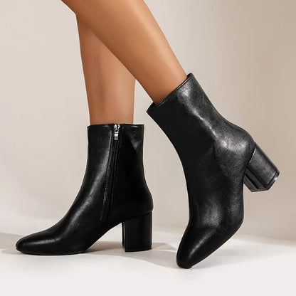 Belle Étoile Nice™ | Bottines Femme Élégantes à Talon Moyen
