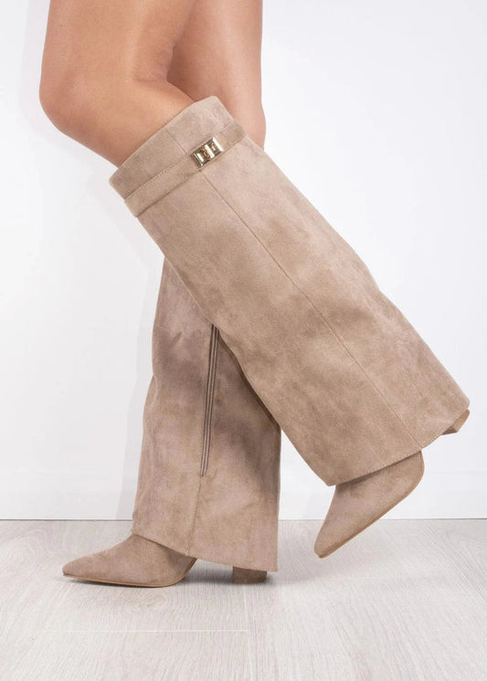 Belle Étoile Nice™ | Bottes Hautes en Daim Lavista