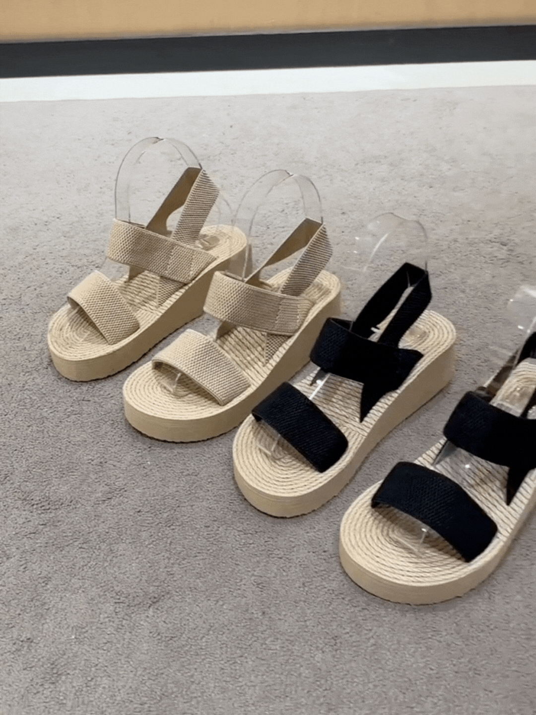 Méloria™ | Sandales Noires à Brides Larges et Semelle Confort