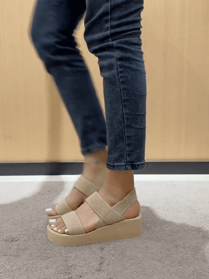 Méloria™ | Sandales Noires à Brides Larges et Semelle Confort