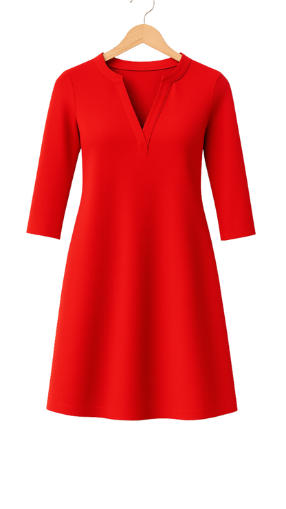 Belle Étoile Nice™ | Robe unie à col en V