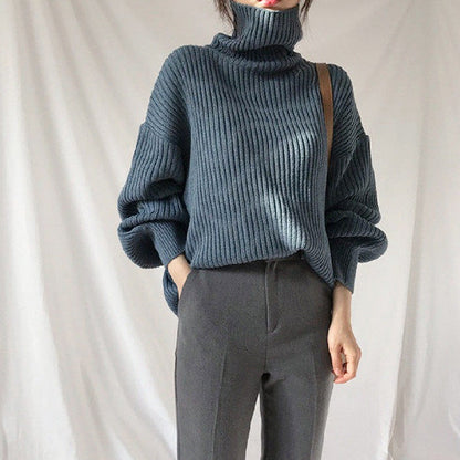 Nolwenn™ | Luxe Pull à col roulé et à manches ballon