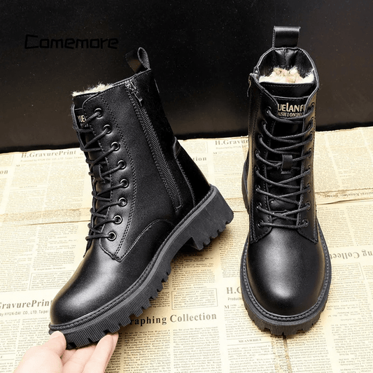 Belle Étoile Nice™ | Julia™ | Bottes Élégantes en Cuir Noir