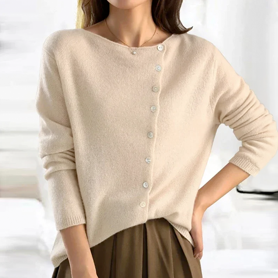 Cléophée™ | Cardigan classique en maille boutonnée