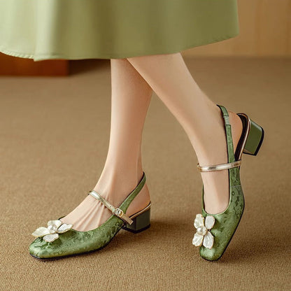 Belle Étoile Nice™ | Escarpins Chics à Fleur