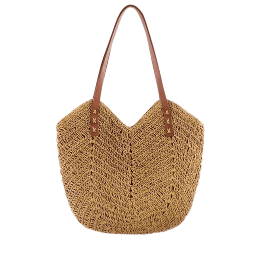 Belle Étoile Nice™ | Althéa - Grand Sac en Paille Bohème – Élégance Naturelle